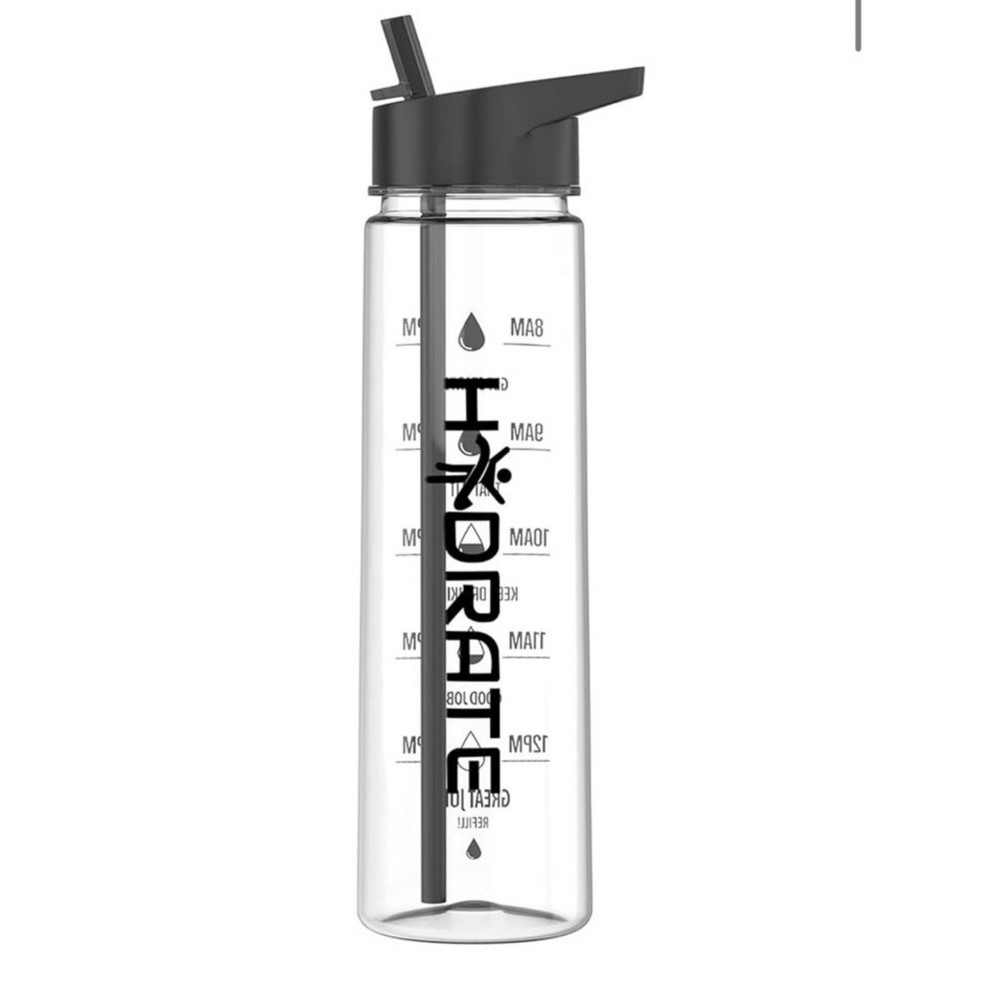 HYDRATE Clear Water Bottle
