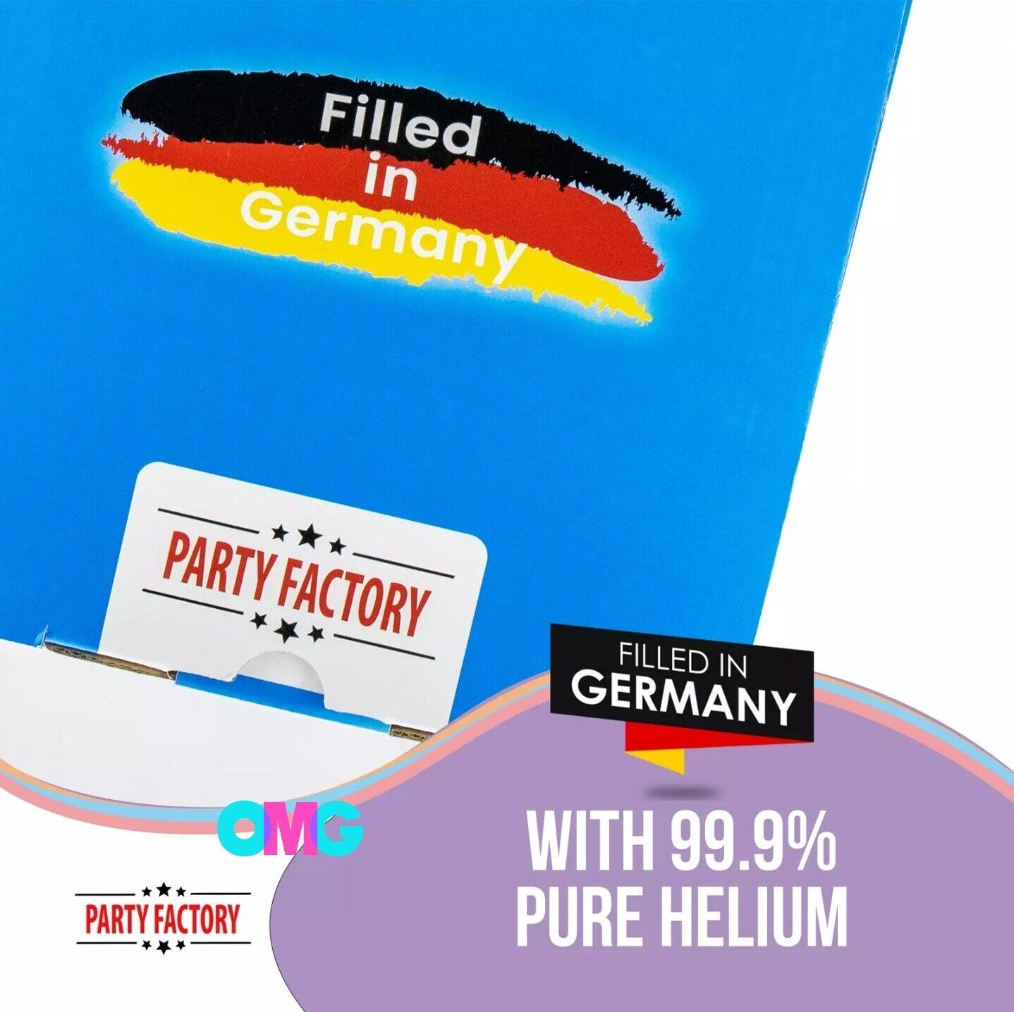 Party Factory Helium balloon gas for up to 30 balloons helium bottle 7 cu. gas