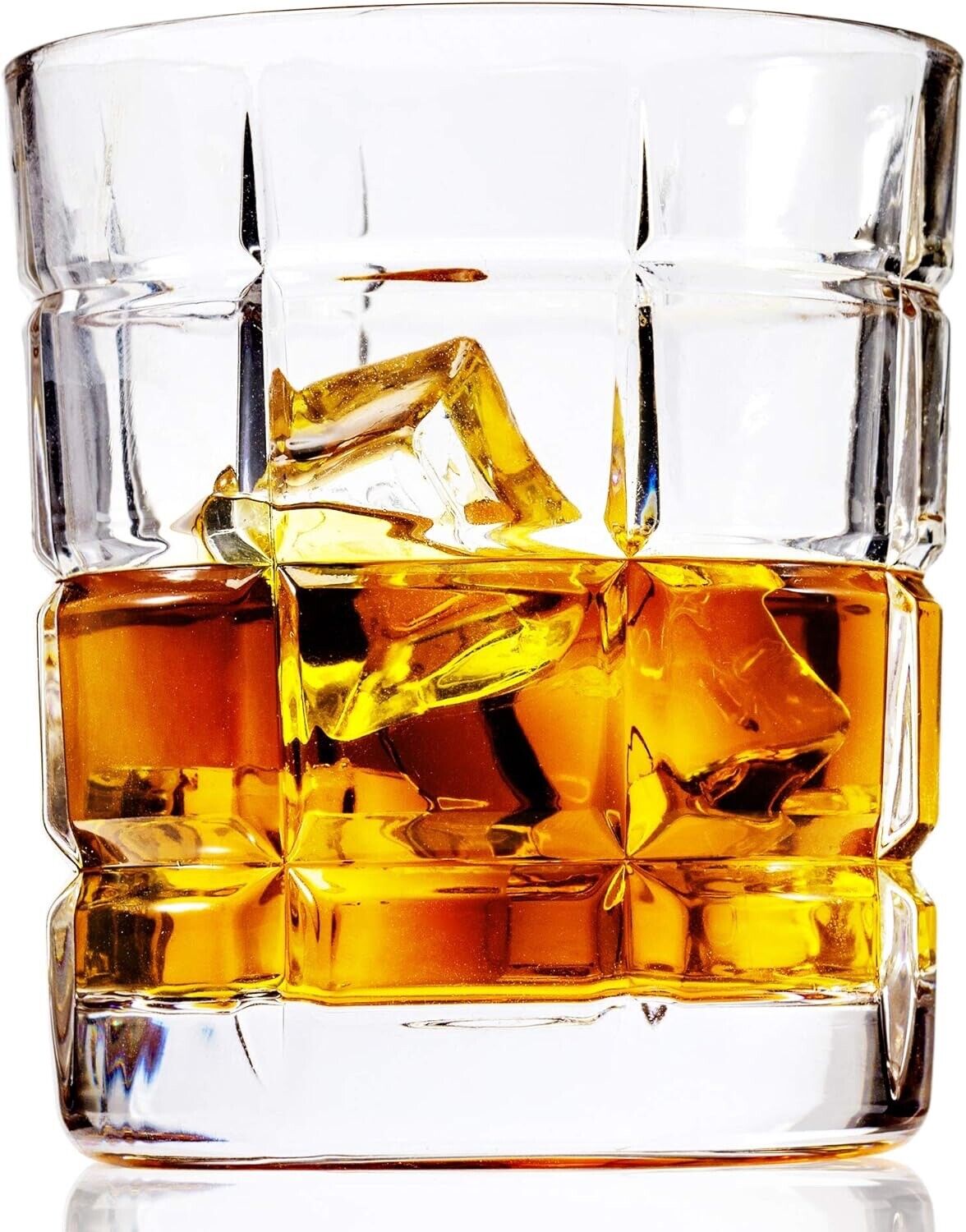Crystal Whiskey Glasses Bar Gift Scotch, Bourbon Tumblers Set Of 4