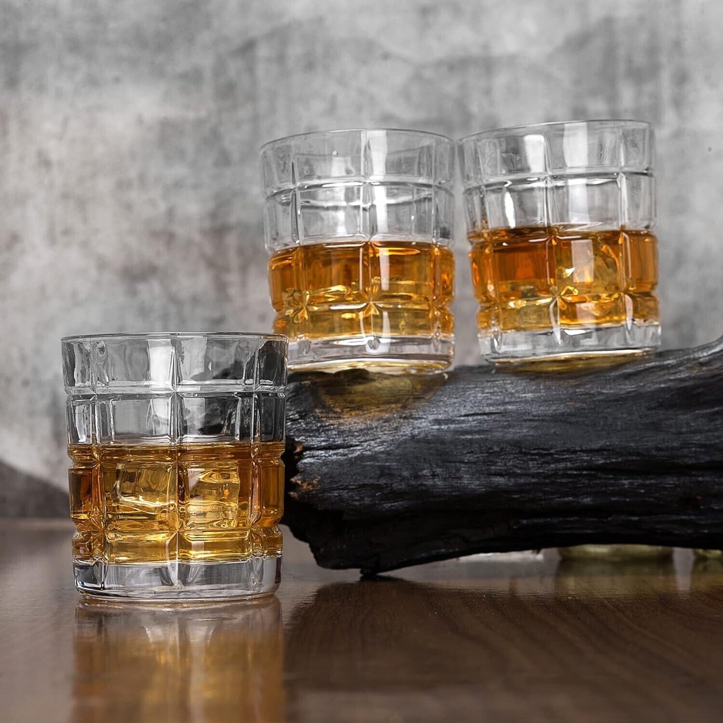 Crystal Whiskey Glasses Bar Gift Scotch, Bourbon Tumblers Set Of 4