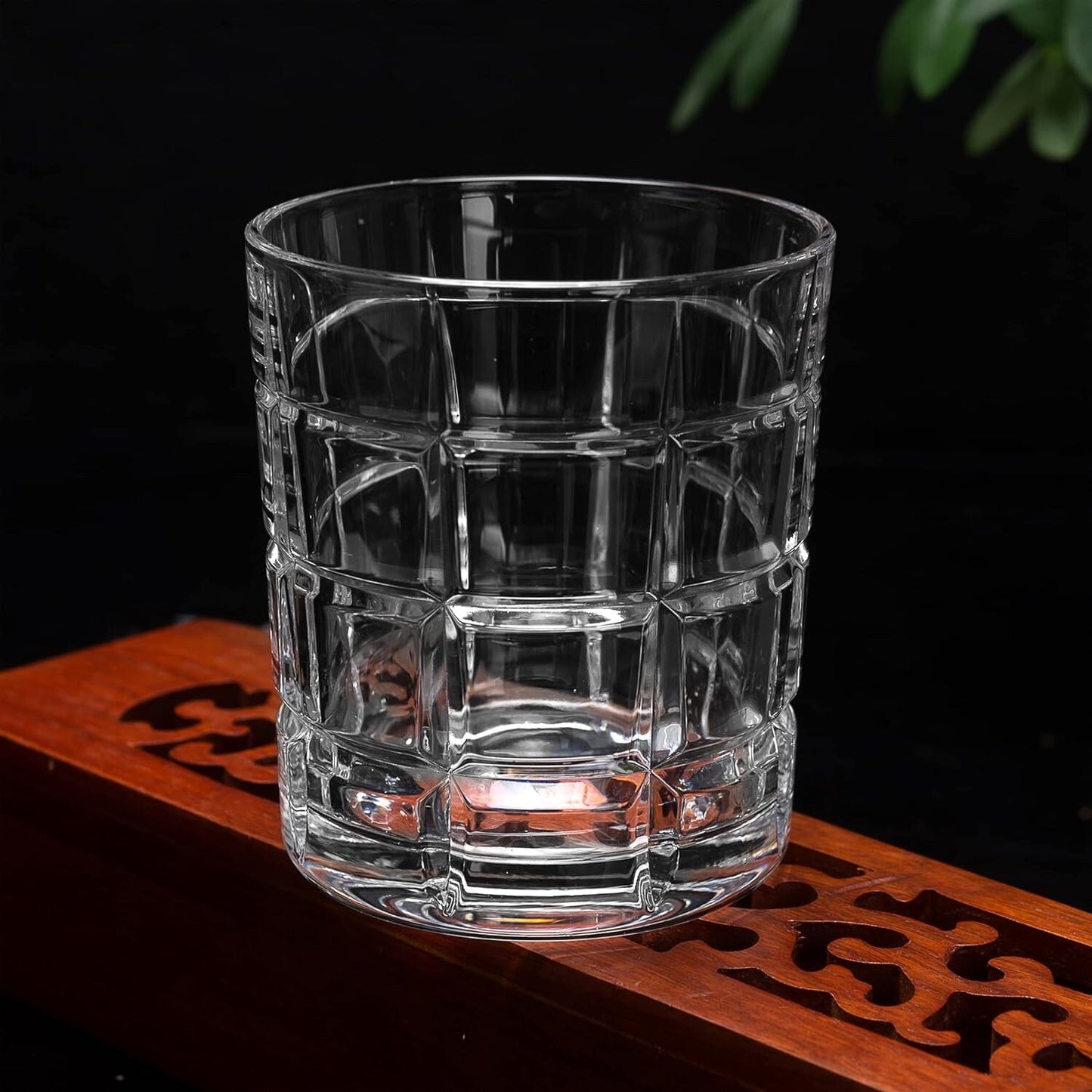 Crystal Whiskey Glasses Bar Gift Scotch, Bourbon Tumblers Set Of 4