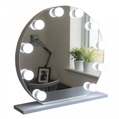 Round Hollywood Vanity Mirror with Lights