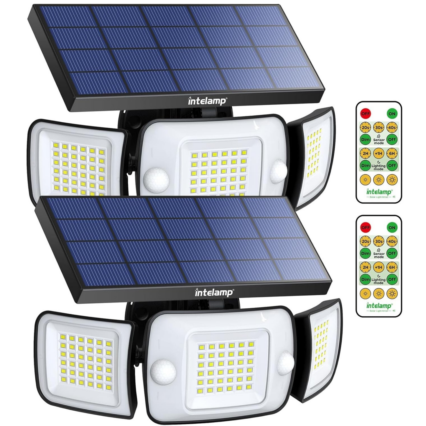 2X Solar Security Light 1200LM | 6000mAh | Motion Sensor | IP65 | Remote