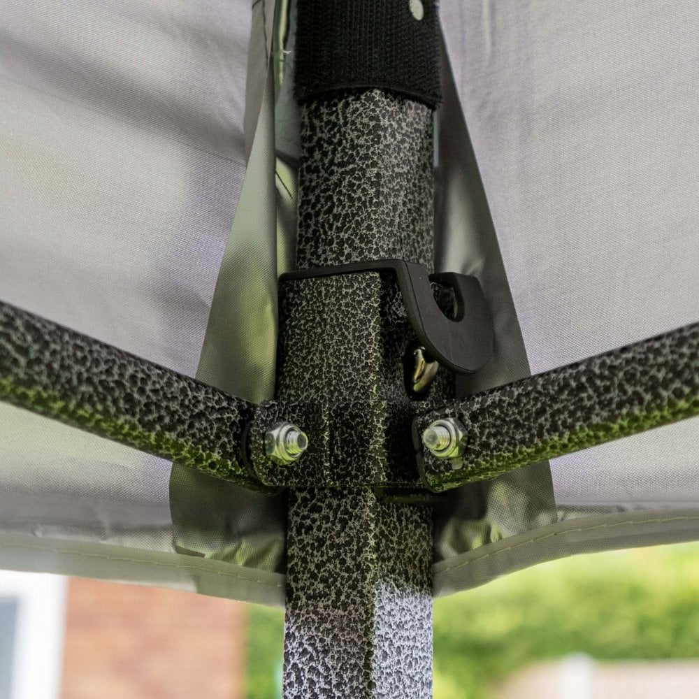 Pop Up 3x4.5 Gazebo With Sides - Dark Grey