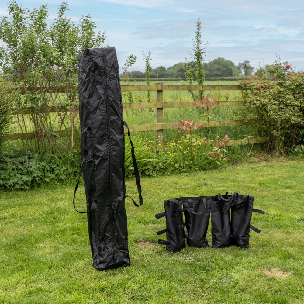 Pop Up 3x4.5 Gazebo With Sides - Dark Grey