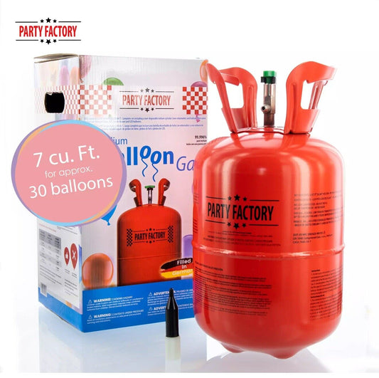 Party Factory Helium balloon gas for up to 30 balloons helium bottle 7 cu. gas
