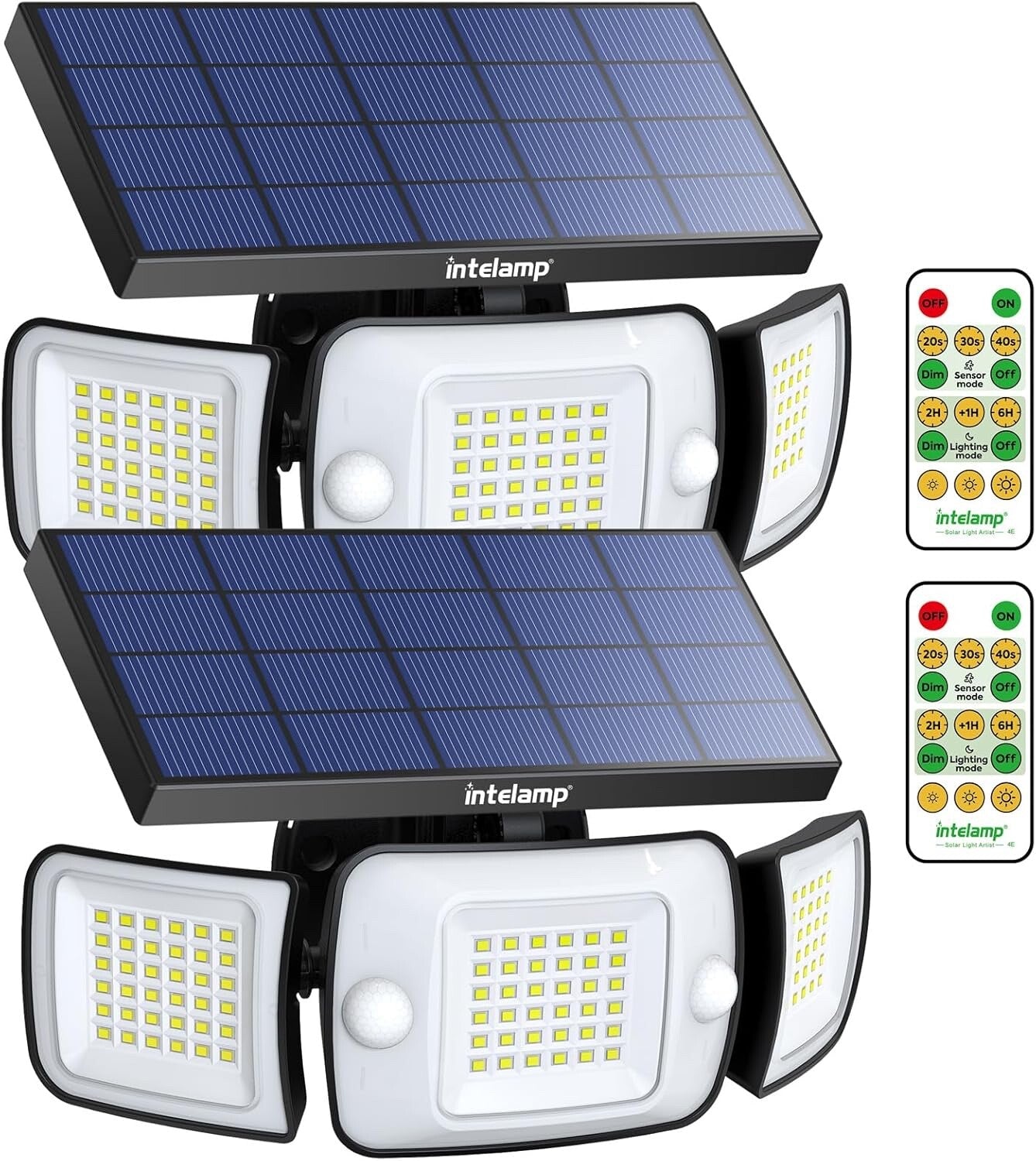 2X Solar Security Light 1200LM | 6000mAh | Motion Sensor | IP65 | Remote