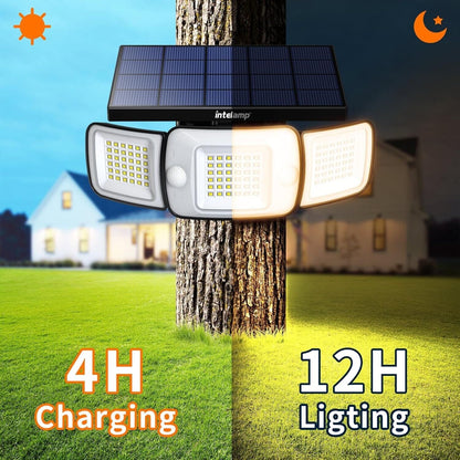 2X Solar Security Light 1200LM | 6000mAh | Motion Sensor | IP65 | Remote