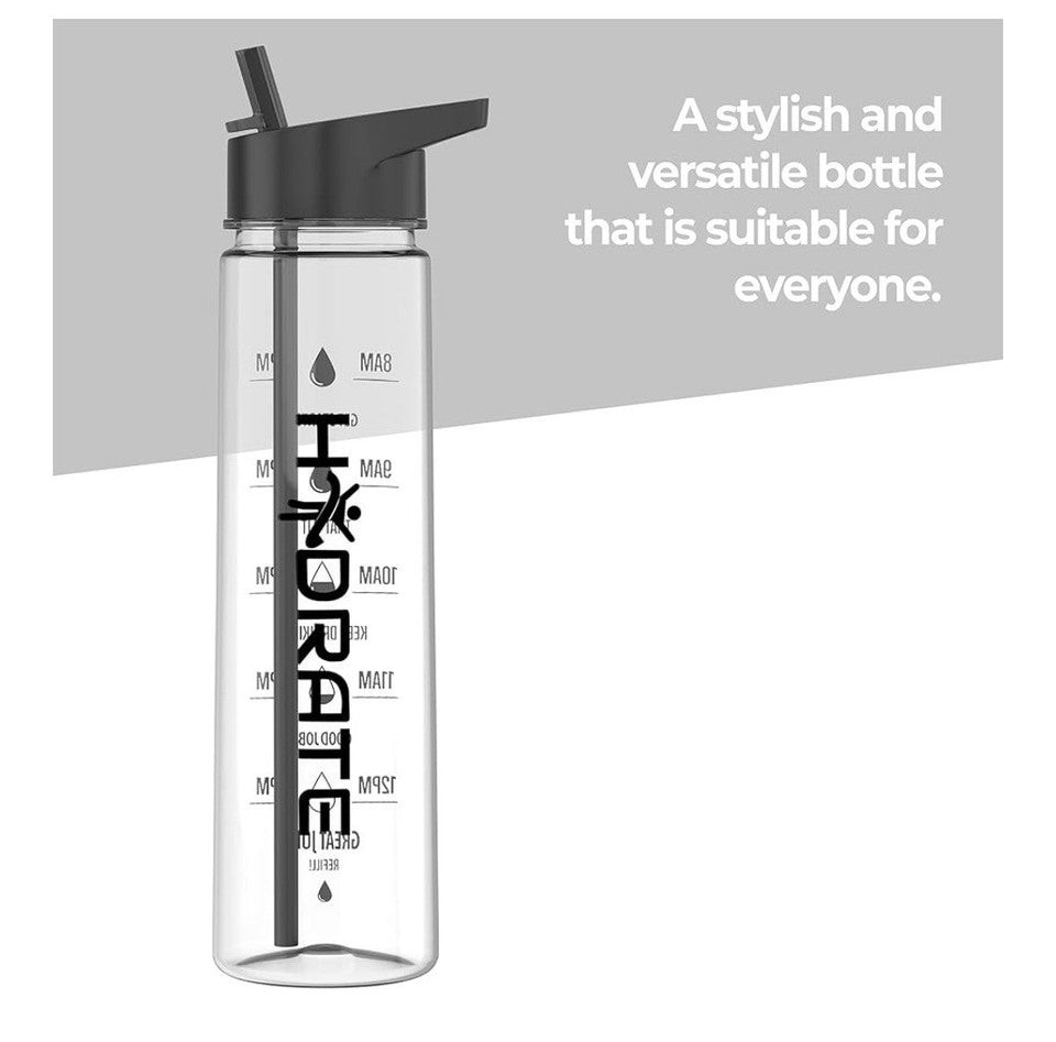 HYDRATE Clear Water Bottle